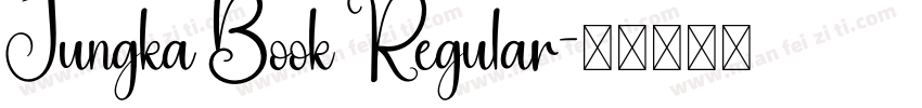 Jungka Book Regular字体转换